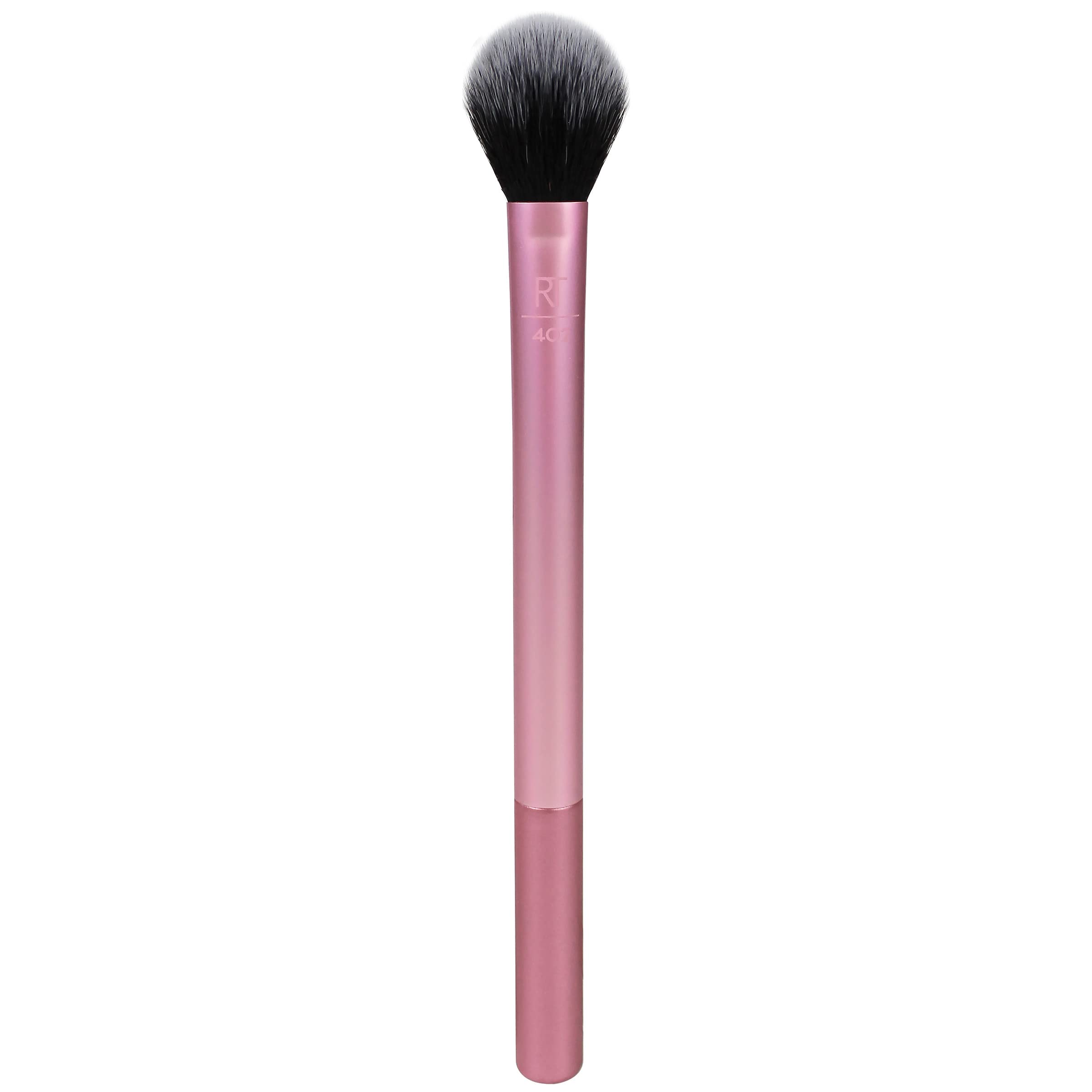 Real Techniques Makeup Setting Brush, For Setting Loose & Pressed Powder, Face Makeup Tool, 402 Highlighter Brush, Sheer
