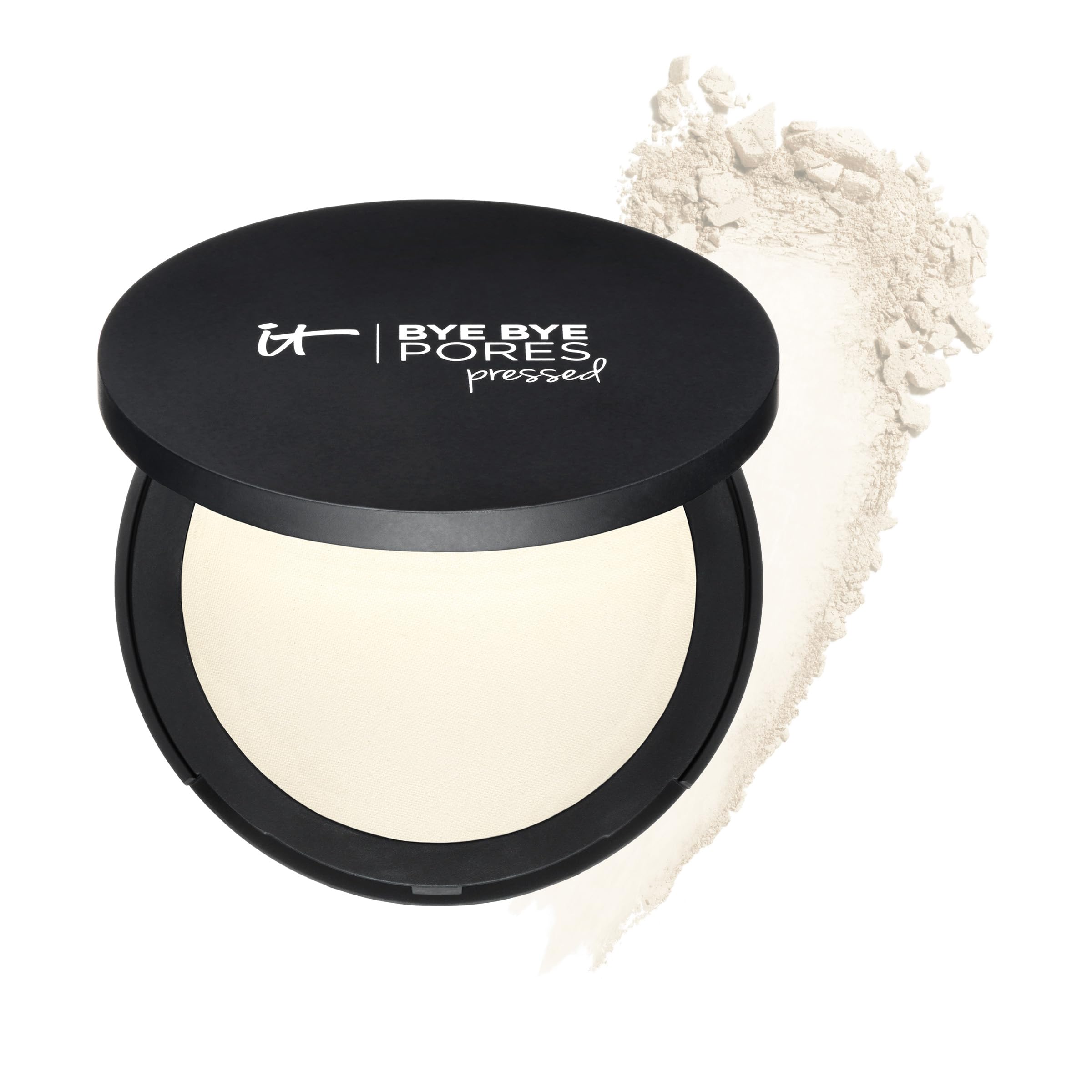 It Cosmetics Bye Bye Pores Pressed Finishing Powder for Anti-Aging - Universal Shades - Anti-Wrinkle Peptides & Collagen