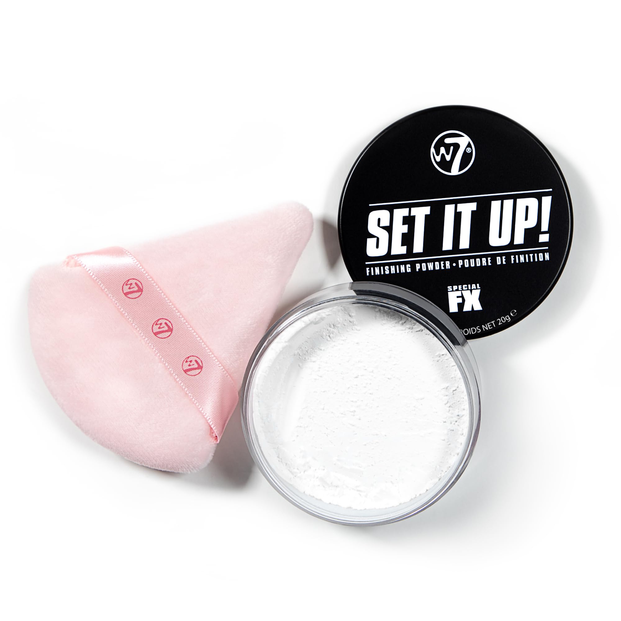 W7 Translucent Loose Setting Powder & Precision Puff - Flawless, Matte Finish for Every Makeup Lover - Easy, Mess-Free A