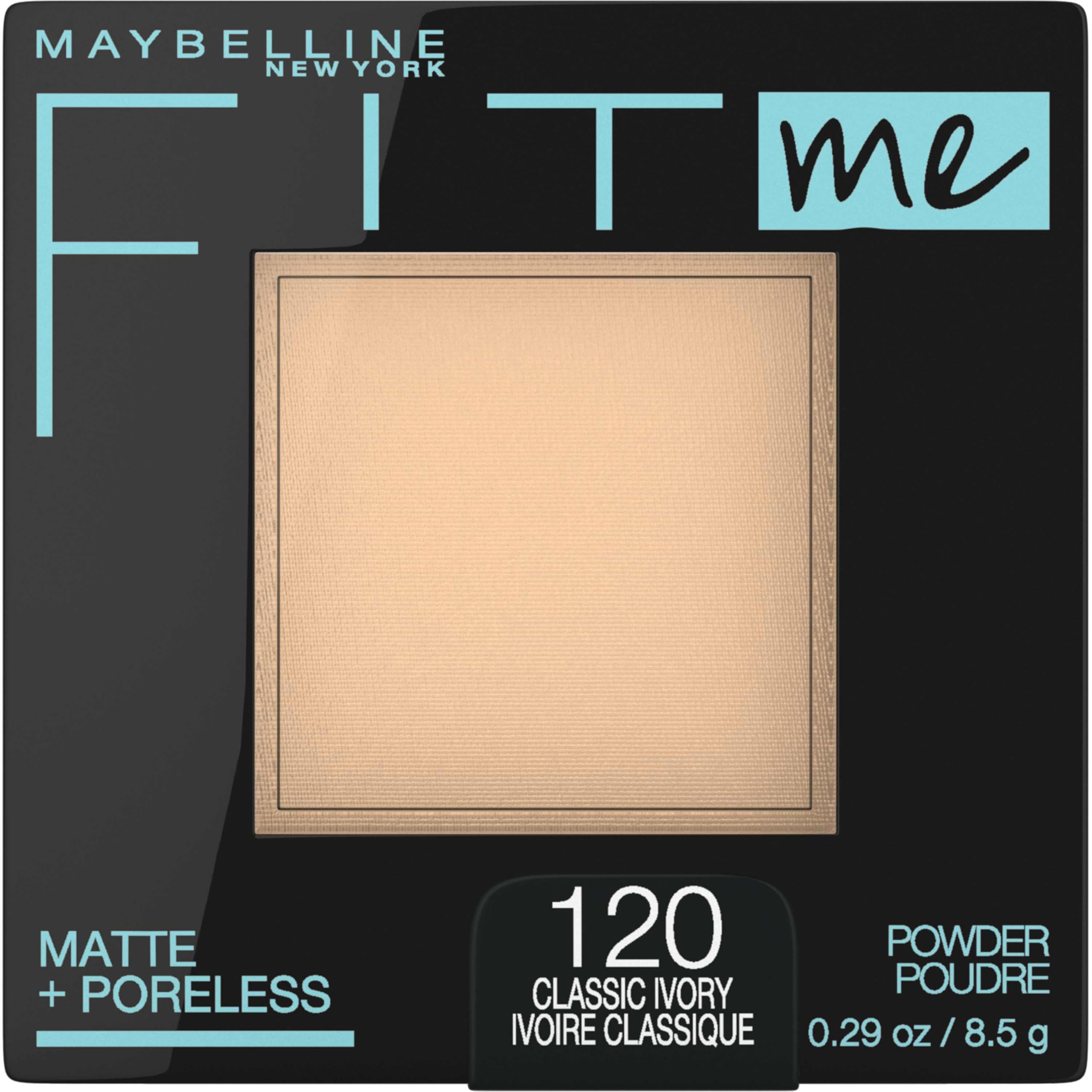 MAYBELLINE Fit Me Matte + Poreless Pressed Face Powder Makeup & Setting Powder for Normal Skin Types, Everyday Use, Fin
